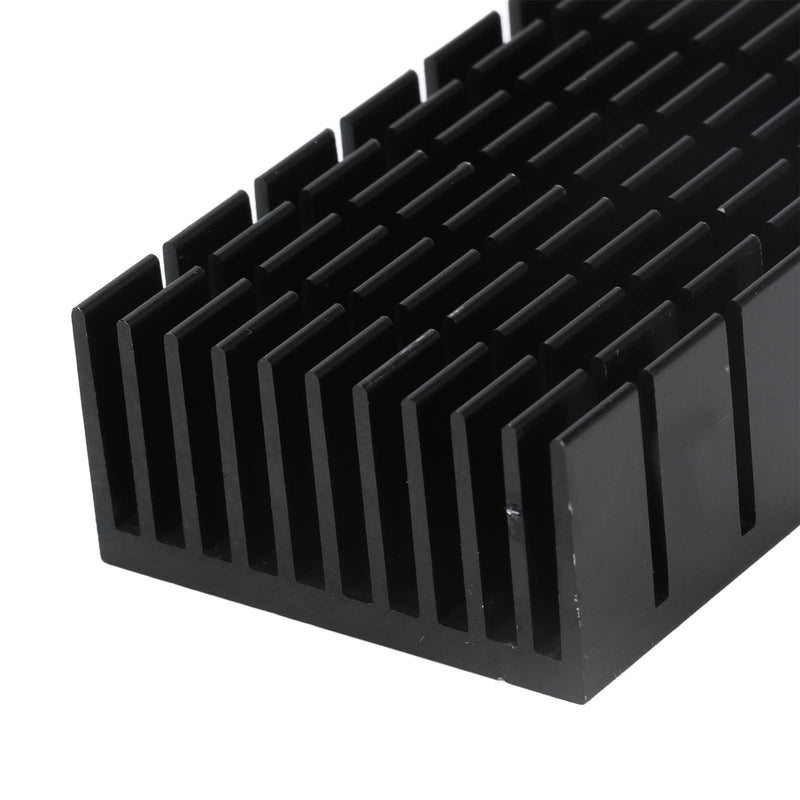 Cooling Fins, Aluminium Heatsink, Pack of 2, Slotted Design, 120 x 40 x 20 mm, High Efficiency for Electronic Components for CPU (with Adhesive)