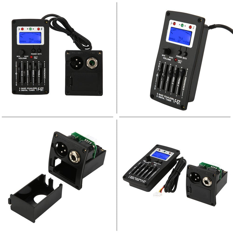 F-5T 5Band Equalizer Digital Tuner Pickup for Electric Acoustic Classic Guitar