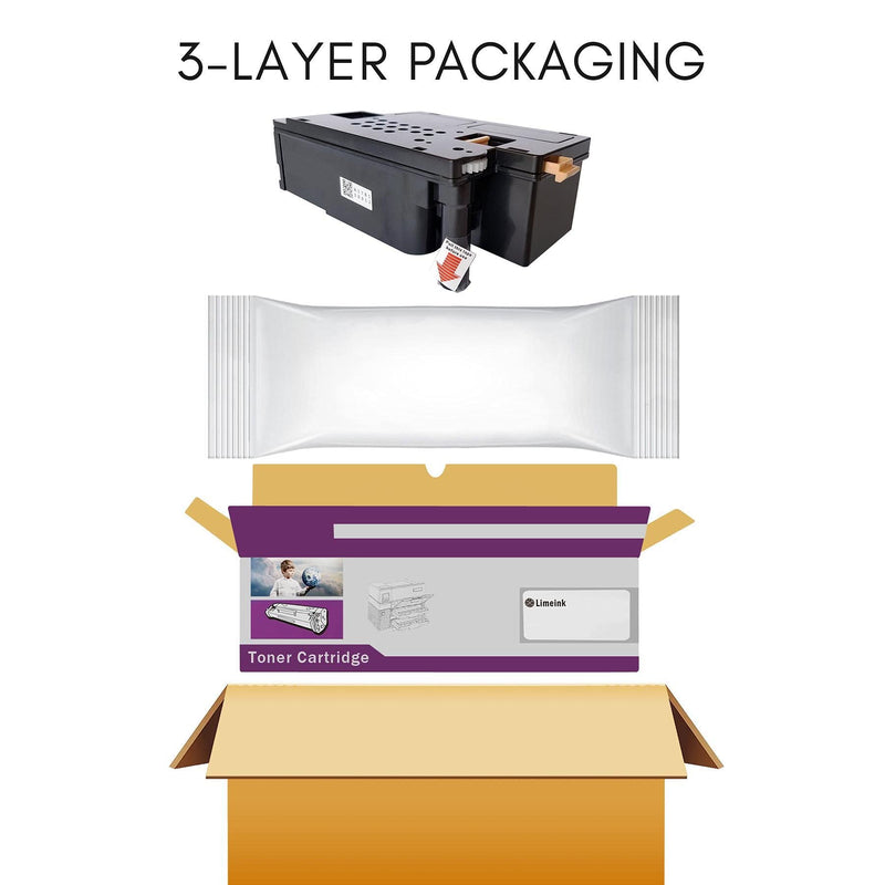 Limeink 2 Black Compatible High Yield Laser Toner Cartridges Replacement for Dell E525W 525W E525 525 H3M8P DPV4T Compatible with Dell E525W, E525DW Color Laser Printers Ink