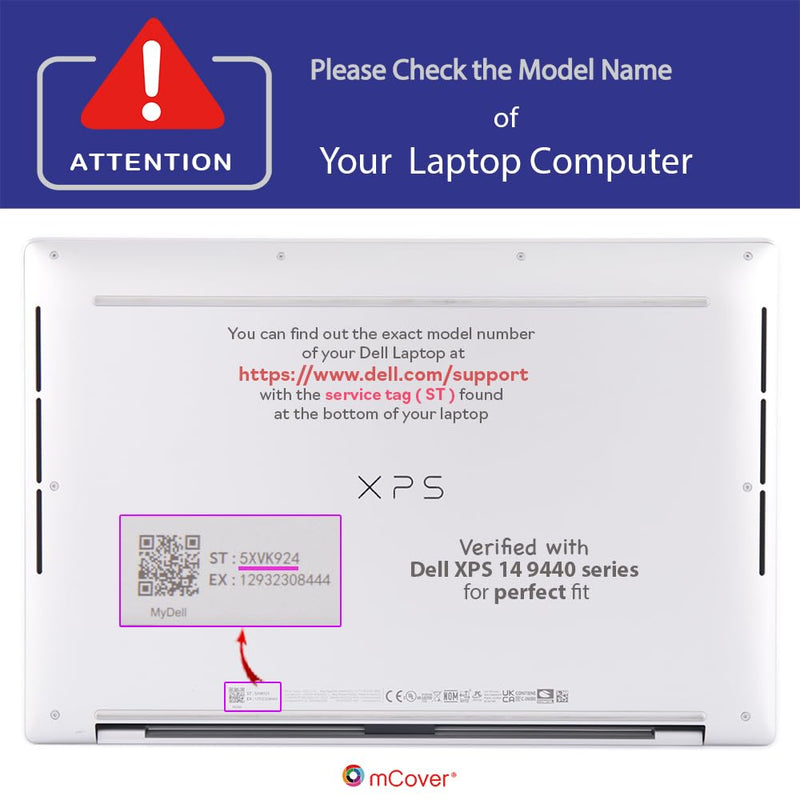 mCover Case ONLY Compatible for 2024 or later 14.5" Dell XPS 14 9440 series non-2-in-1 Traditional Windows Notebook Computers (NOT Fitting Other Dell Models) - Clear