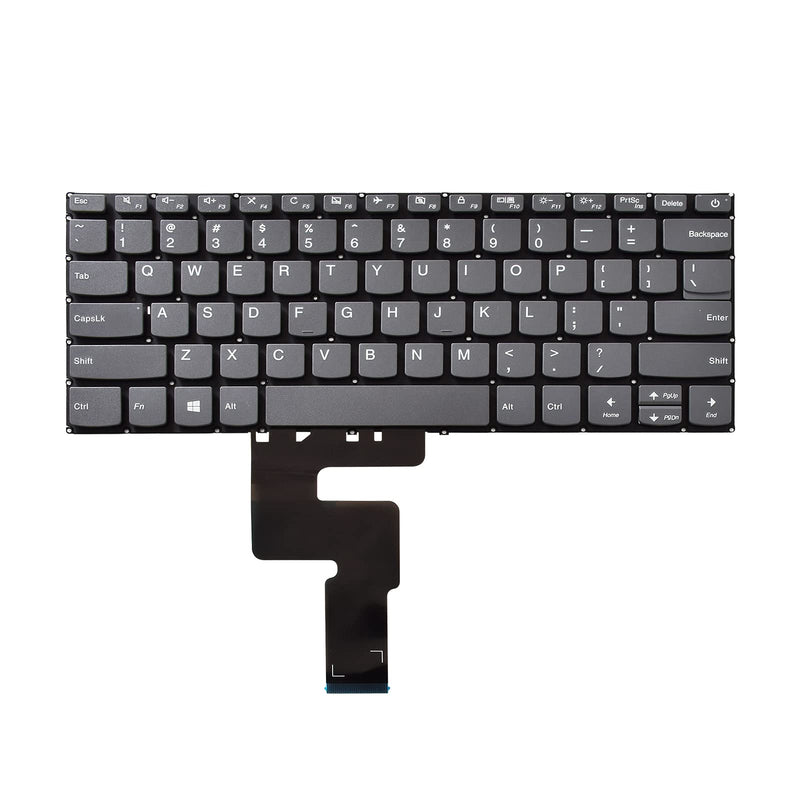 SUNMALL Replacement Keyboard Compatible with Lenovo Ideapad 120S-14IAP 130S-14IGM 320-14ISK 320S-14IKB 320S-14KBR 320S-15IKB 330-14IGM 520S-14IKB S130-14IGM S145-14IWL Grey US Layout