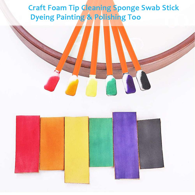 Wellgler's 5.11" Foam Cleaning swabs, for Electronics, Cameras, Optical Lenses or Inkjet Printers, Print Heads Cleaning（50pcs） orange 50