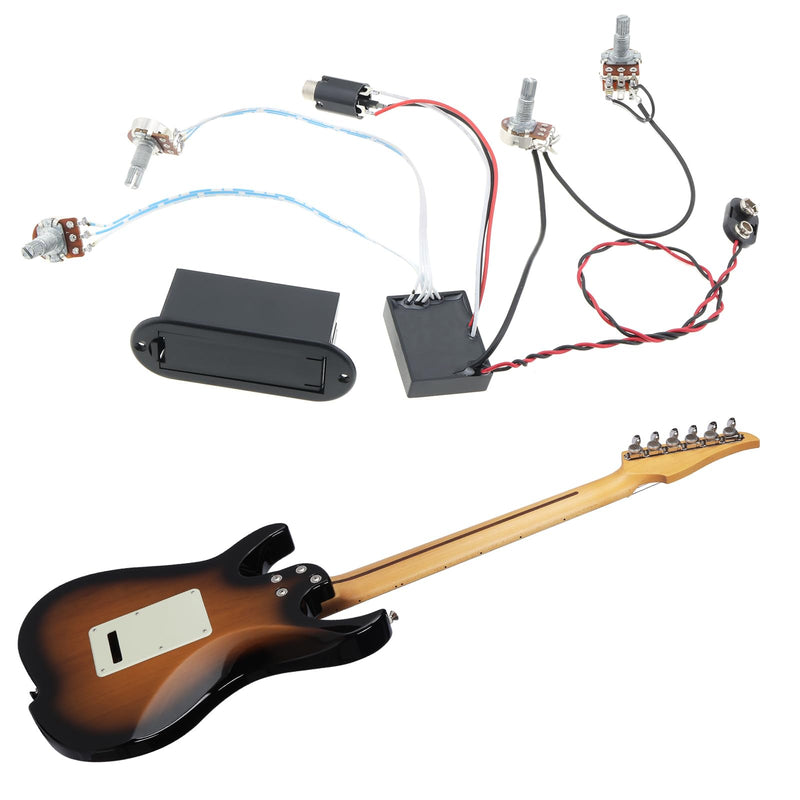 [AUSTRALIA] - The Lord of the Tools 2 Band Guitar Bass Active Pickup Electric Guitar Preamp Circuit Guitar Bass Active Equalizer Preamp Electric Guitar Bass Pickup Accessories 