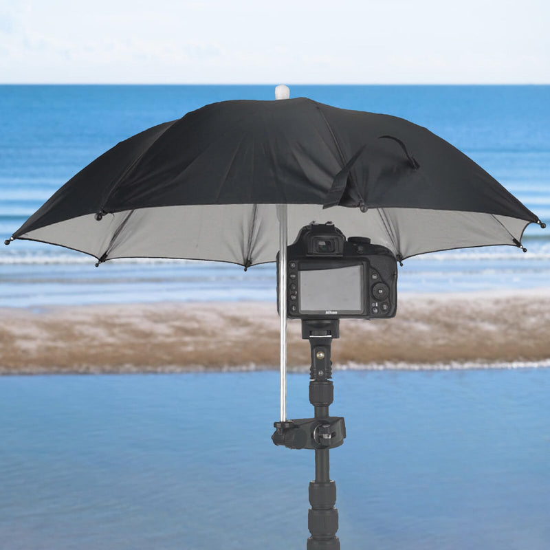50CM SLR Camera Umbrella, Rainy Day Photography SLR Camera Umbrella Adjustable Rain and Sun Protection Outdoor (Black)