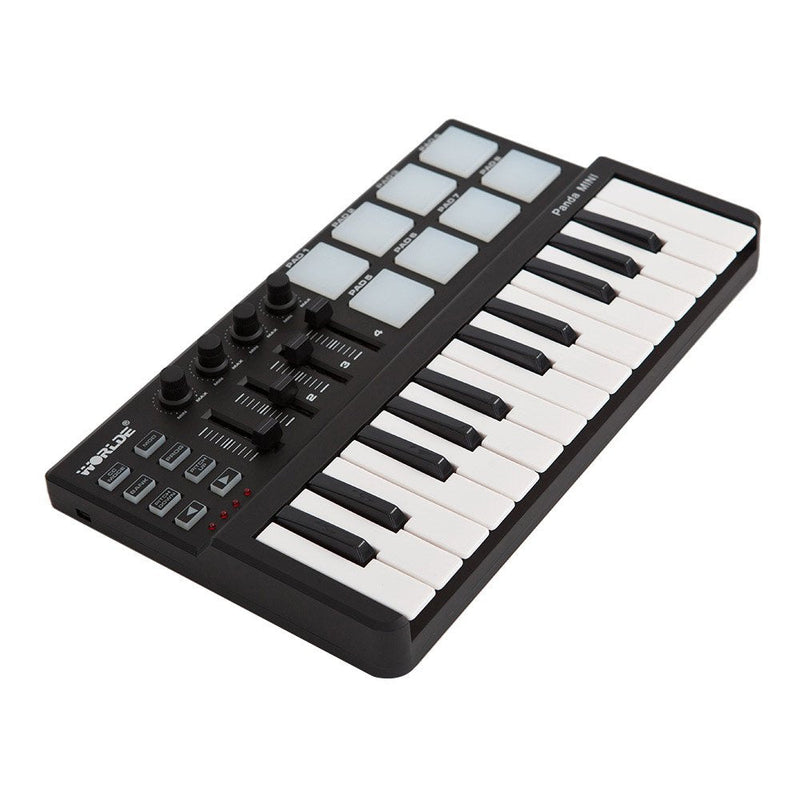 25-Key MIDI Keyboard Panda mini Portable Mini Drum Pad MIDI Controller, USB