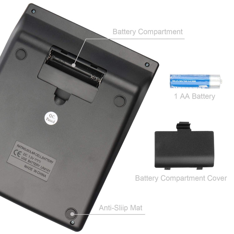 [AUSTRALIA] - Large Electronic Calculator Counter Solar & Battery Power 12 Digit Display Multi-Functional Big Button for Business Office School Calculating (1 x Calculator) Financial Calculator x 1 
