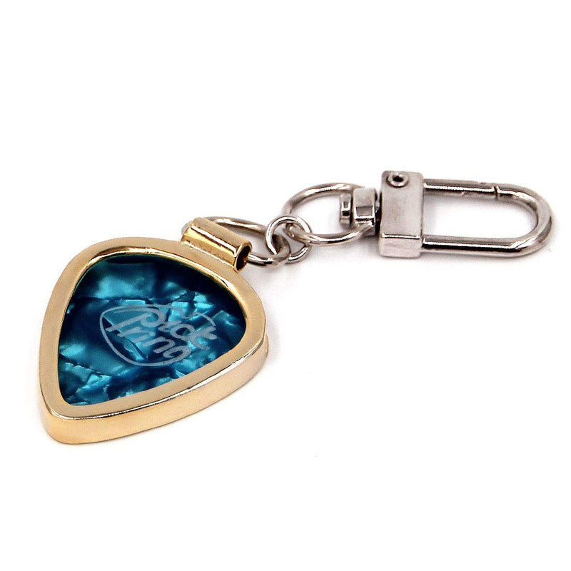 Soundwave Shaped Guitar Pick Holder Keychain for Guitarists (Gold) Gold