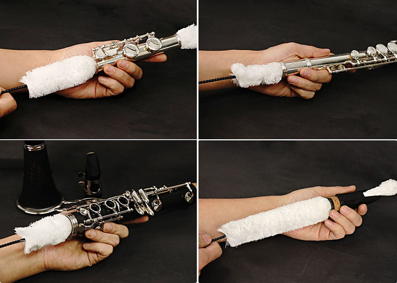 10 Pcs Flute Cotton Cleaning Brush Kit