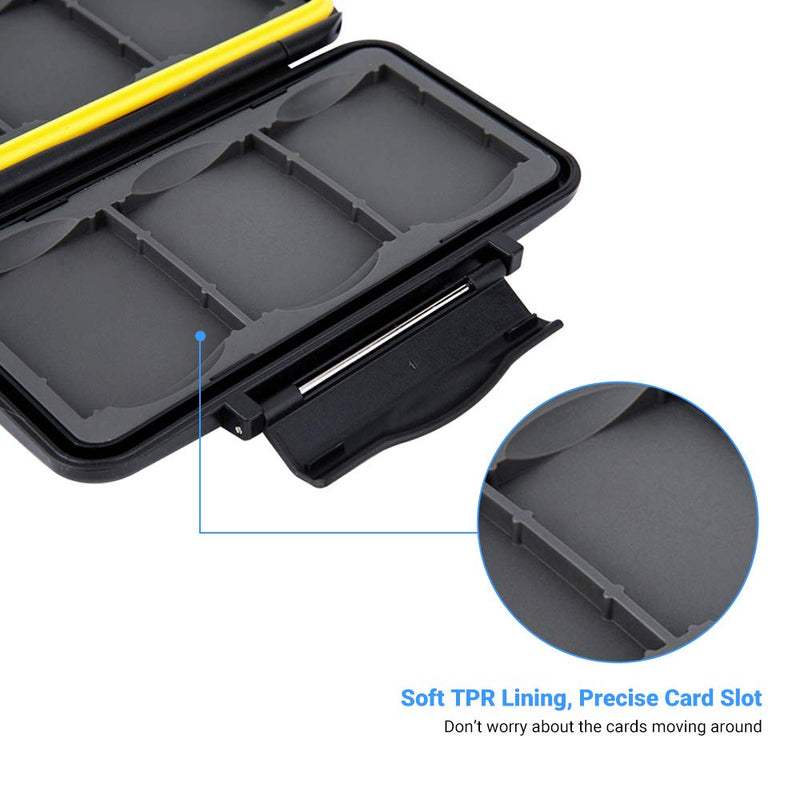 6 Slots CF Card Holder, CF Card Case, Professional Water-Resistant Anti-Shock CF Card Protector Storage for Canon 400D 350D 50D 40D 30D 7D Mark II 7D 5DS R 5D Mark IV III II 1D Mark II Nikon D810 D800 6 Slots for CF Card