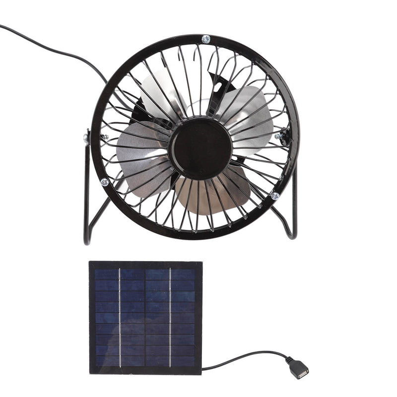 Solar Panel Fan, Mini Portable USB Cooling Fan 5V 2.5W with USB Power Supply, for Greenhouses Dog Houses Trailers RVs