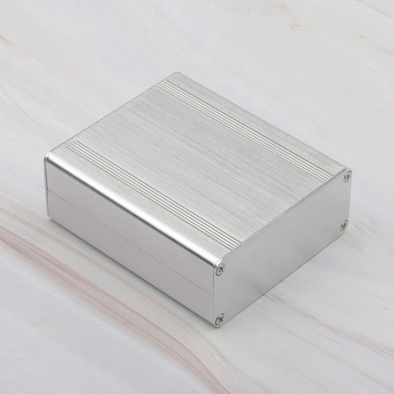 Unxuey Aluminum Case Silver Tone Project Box DIY Electronic Instruments Power Supply 100 x 88 x 38mm (L x W x H)