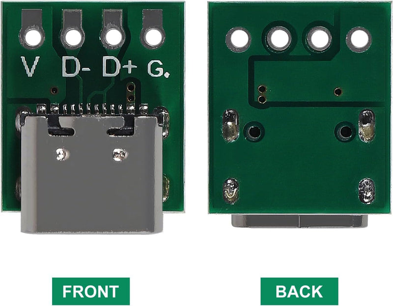 [AUSTRALIA] - RUNCCI-YUN USB 3.1 Type C Male Board, USB Type C Breakout Board, Soldering Adapter Socket Plug with PCB Converter Board, DIY Serial Breakout Connector for Data Cable, Wire, Cable Transfer, Pack of 20 