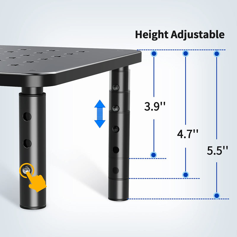 Zimilar 2 Pack Monitor Stand Riser+2 Pack Monitor Stand Riser with Metal Drawer and Phone Holder