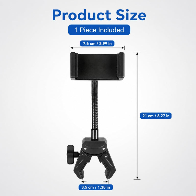 Mic Stand Phone Holder,phone holder for mic stand,Flexible Gooseneck phone mic,guitar 360°Adjustable for iPhone 14 13 12 MAX Pro Samsung Galaxy All Smartphones
