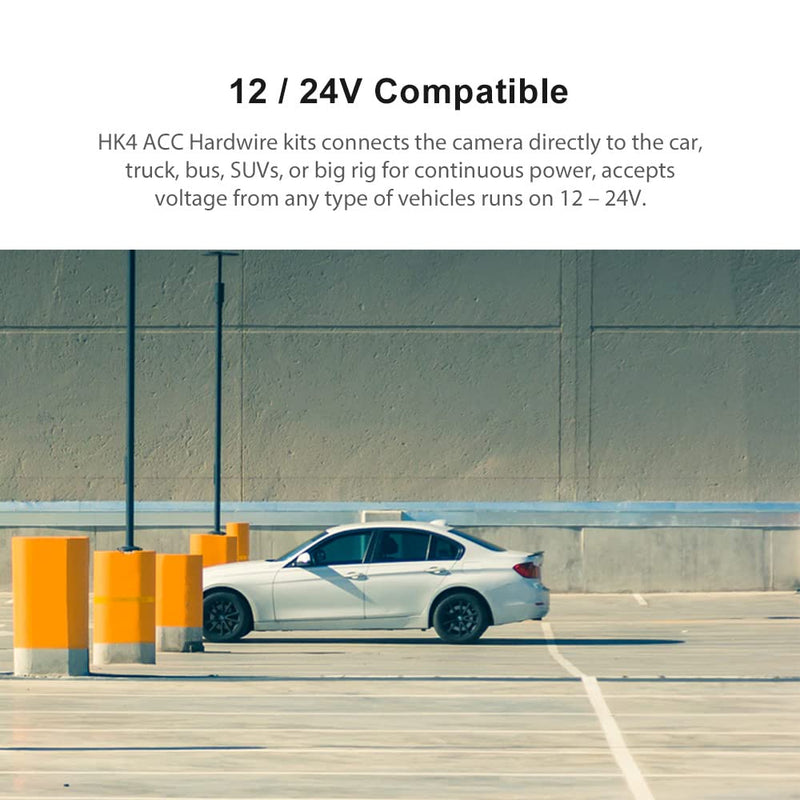 VIOFO HK4 Acc Hardwire Kit, USB-C Hard Wire Kit for T130/A139Pro/WM1/A229Duo&A229PLUS&A229PRO,/A119MINI2 Dash Cam, Low Voltage Protection for Parking Mode HK4 Hardwire Kit