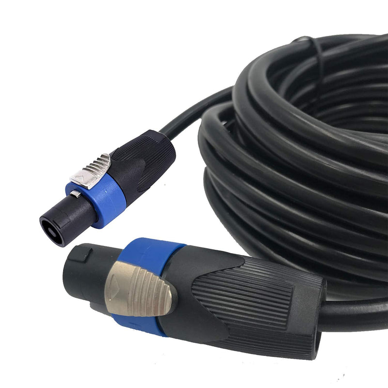 2 Pack 15ft Pro Speakon to Speakon Cable, Pair 12AWG Patch Cords, Professional Speakon Audio Cable Cord with NL4FC Connectors 15FT/2PACK