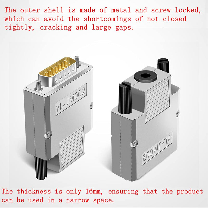 ANMBEST DB26 Breakout Connector, Solderfree Metal Shell RS232 D-SUB Serial to 26-Pin Port Terminal Female Adapter Pure Copper Core Gold Plated Connector with Case Female Metal