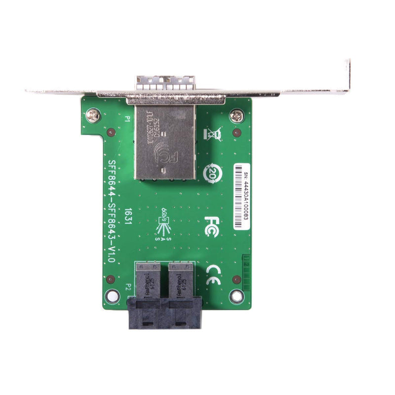 chenyang Mini SAS 2 SFF-8644 to 2 SFF-8643 HD Data Server Converter Adapter with Bracket
