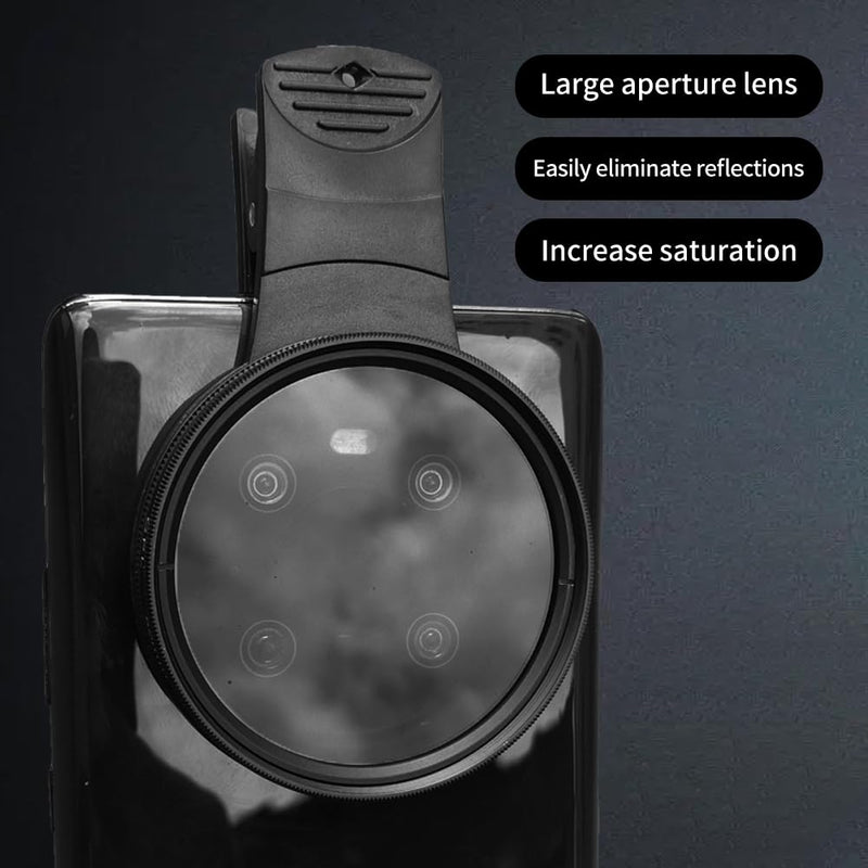 [AUSTRALIA] - 52mm Clip-on CPL Phone Camera Lens Filter, Phone Lens Filter Kit, Universal CPL Filter Compatible with iPhoneSamsung/Android Smartphones(Size:52mm) 52mm 