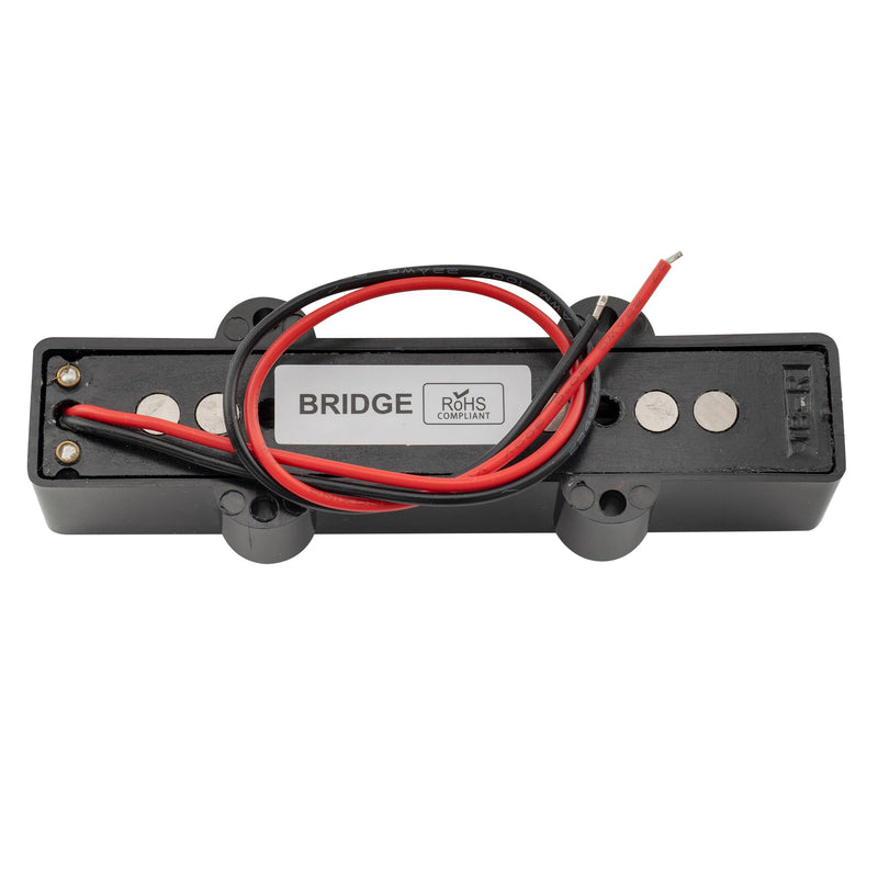Wilkinson M-series WOJB Variable Gauss Alnico 5 Jazz Bass Bridge Pickup Vintage Tone for 4-string JB Style Electric Bass, Black