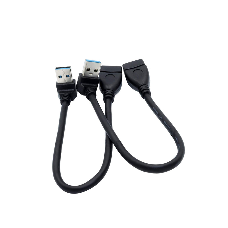 Male to Female Extension Cable - 2Pack USB 3.0 A-Male to A-Female Adapter Cord 7.9inches (20cm)