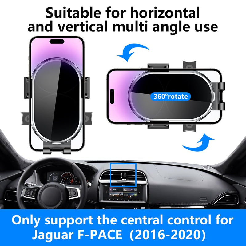 Car Phone Holder for Jaguar F-PACE 2017 2018 2019 2020 SUV SVR F PACE Auto Accessories Navigation Bracket Interior Decoration Dashboard Cell Mobile Phone Mount Holders case Accessory for Jaguar F-PACE 2017-2020