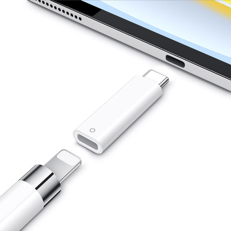 USB C Pencil Adapter for Apple Pencil 1st Gen Compatible with iPad 11th 10th Gen Only, USB-C to for Pencil Charger Adapter (C)