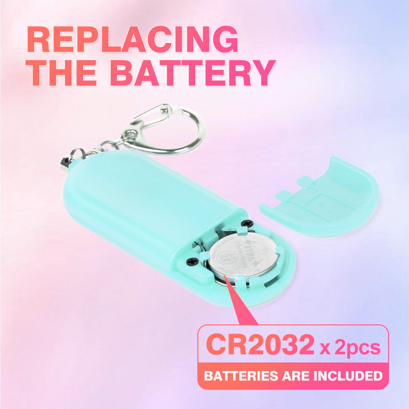 Personal Safety Alarm for Women - 130dB Self Defense Keychains Siren Whistle, Replaceable Battery with SOS LED Strobe Light - Emergency Security Safe Protection Devices for Kids Elderly Blue Light 1