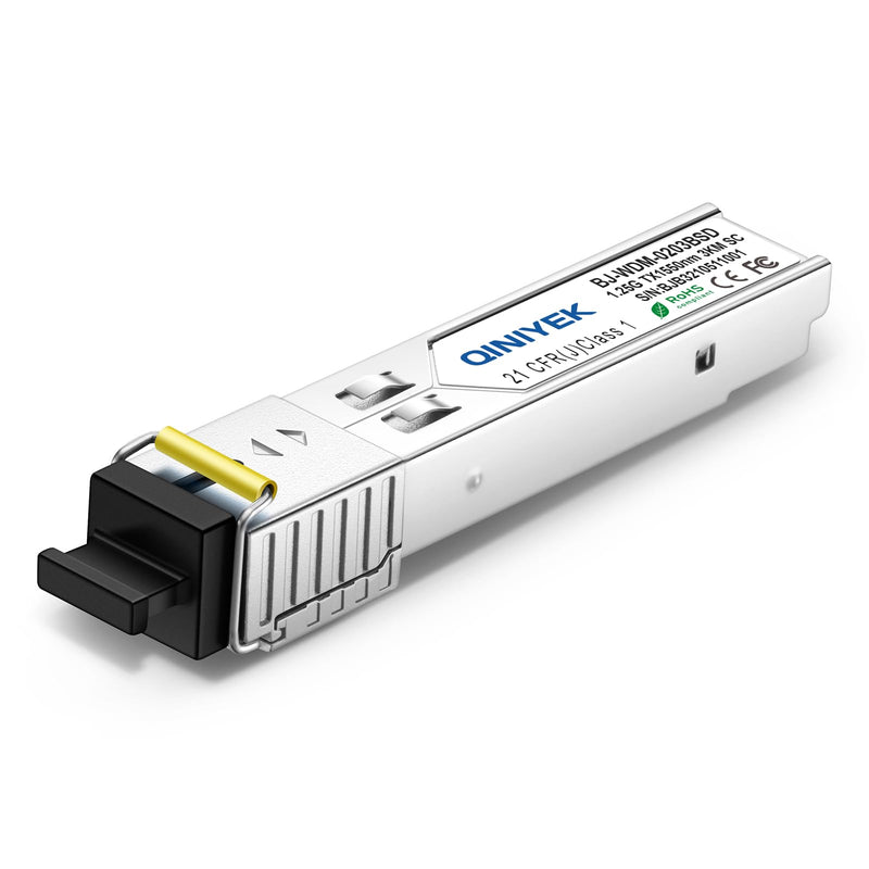 1 Pair simplex SC Module 3KM, 1.25G Single-Mode Fiber Connector, SFP-WDM-SM 1000BASE BiDi 1310nm/1550nm SFP Transceiver Module | Single-Mode Fiber Connector, SFP-WDM-SM 1000BASE BiDi 1310nm/1550nm SFP Transceiver Module, with DDM 1.25G BIDI SC