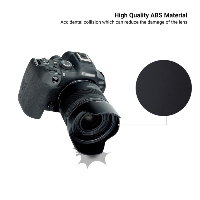 Lens Hood for Canon RF 24mm F1.8 Macro is STM,EF 24mm 2.8 is USM and EF 28mm 2.8 is USM Lens,Reversible Lens Shade Replace Canon EW-65B Lens Hood, Compatible with 52mm 58mm Filters and Lens Cap Replace Can. EW-65B