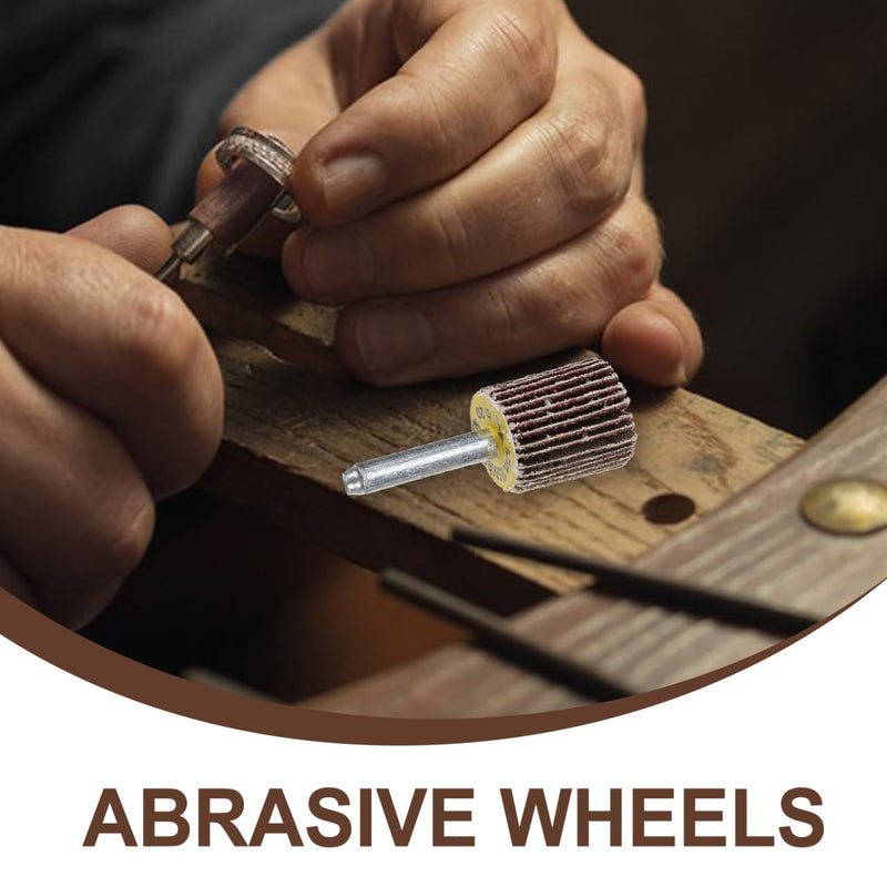 DECOMELODY 8 x Electric Straight Grinder Sanding Disc Abrasive Wheel Slat Grinding Wheel for Drill Car Silicon Carbide Grinding Wheel Wire Flap Wheel Steel