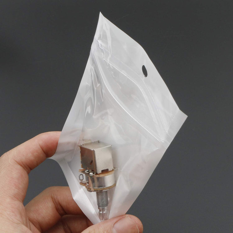 Ellbest 300pcs 2.95” x 4.72” Clear Front White Back Bags, Resealable Zipper Bags Plastic Poly Pouches Heat Sealable Sample Bags for Jewelry Making Crafts Packing 2.95 x 4.72 inch