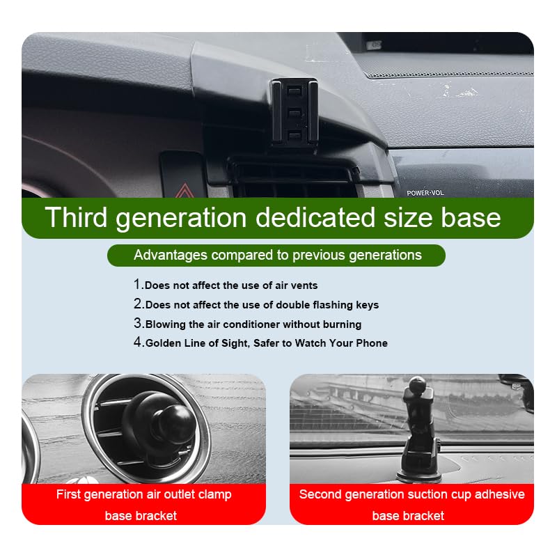 Car Phone Holder for Toyota Tundra 2007-2013 & Sequoia 2008-2017 | Auto Accessories Auto Lock Hands Free Cell Phone Mount Car fits for iPhone & All Smartphones For 2007-2013 Tundra & 2008-2017 Sequoia