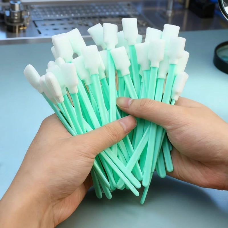 100Pcs Digital Camera Cleaning Brush,Non-Fluffy Fiber Tips Printer Cleaner Tool Cleaning Sponge Swab(C) C