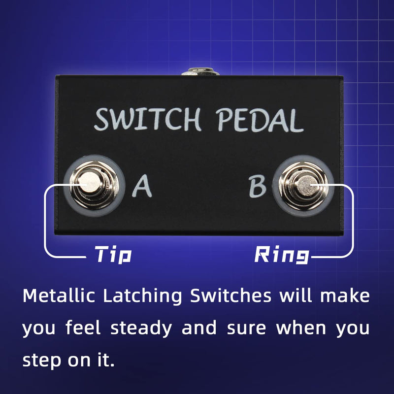 [AUSTRALIA] - Dual Switch Pedal for Guitar Effect Pedal With TRS Cable (Latch Dual Switch) Latch Dual Switch 
