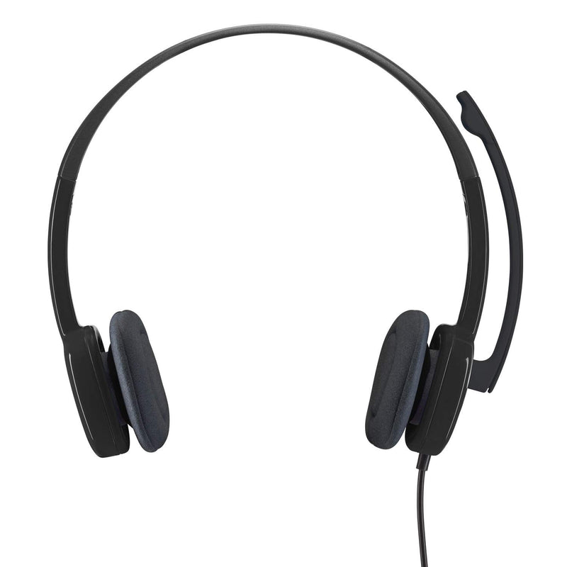 [AUSTRALIA] - Logitech H151 Wired Headset, Analog Stereo Headphones with Rotating Noise-Cancelling Microphone, 3.5 mm Audio Jack, in-Line Controls, PC/Mac/Laptop/Tablet/Smartphone - Black 7.9"x5.7"x2.4" 