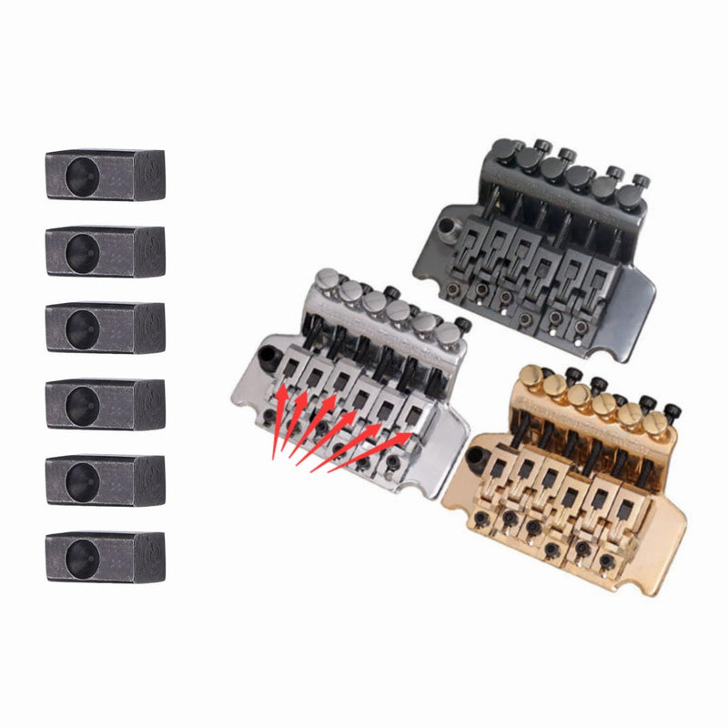 6 PCS Insert Blocks, Electric Guitar Tremolo Bridge Saddle Pro String Lock Insert Blocks for Electric Guitar Bridge Saddle Floyd Rose Block Floyd Rose Saddle Blocks