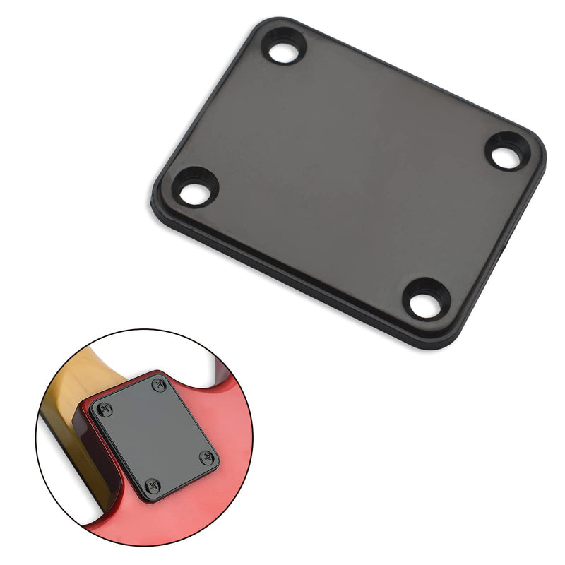 Electric Bass Guitar Neck plate Guitar Neck Joint Connecting Strengthen Plate Guitar Parts (Black) Black