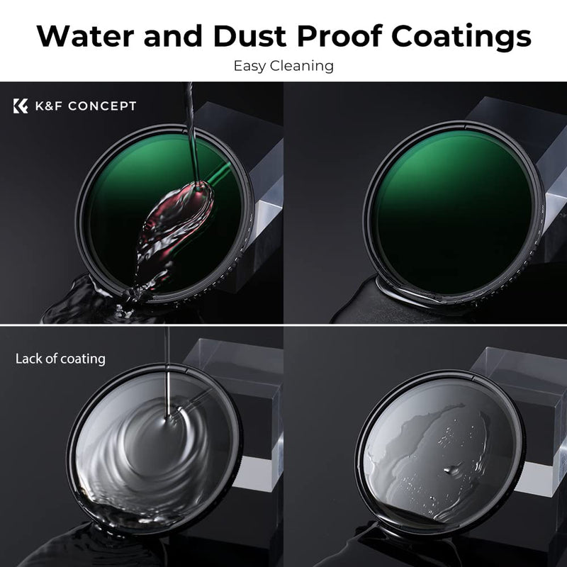 K&F Concept 67mm Variable Neutral Density Lens Filter ND8-ND2000 (3-11stop) Waterproof Adjustable ND Lens Filter with 24 Multi-Layer Coatings for Camera Lens (D-Series)