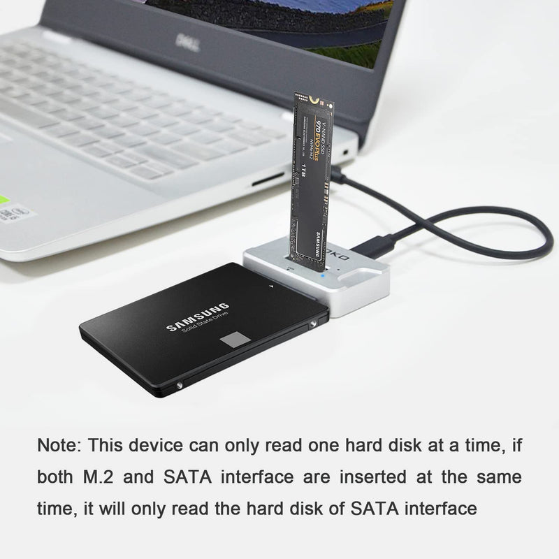 AOKO USB-C to M.2 Docking Station with 2.5" /3.5" SATA Hard Drive Adapter Converter , 4-in-1 NVMe to USB M.2 Adapter SATA NVMe SSD Enclosure Reader M.2 Dock or SATA Adapter