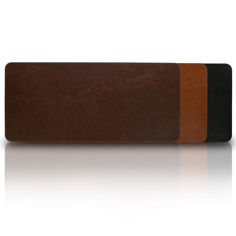 Londo Leather Extended Mouse Pad - Desk Mat Light Brown
