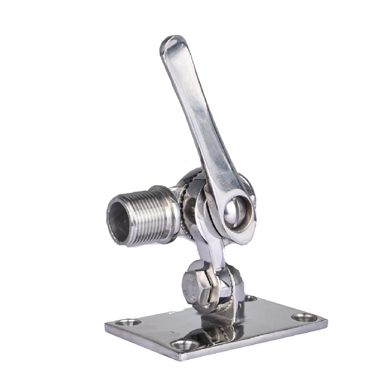 [AUSTRALIA] - NovelBee Marine VHF Antenna Mount,316 Stainless Steel Antenna Adjustable Base Bracket Holder for Boats 