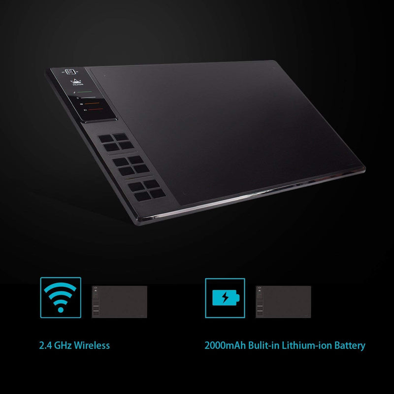 HUION WH1409 Wireless Graphic Drawing Tablet and Artist Glove