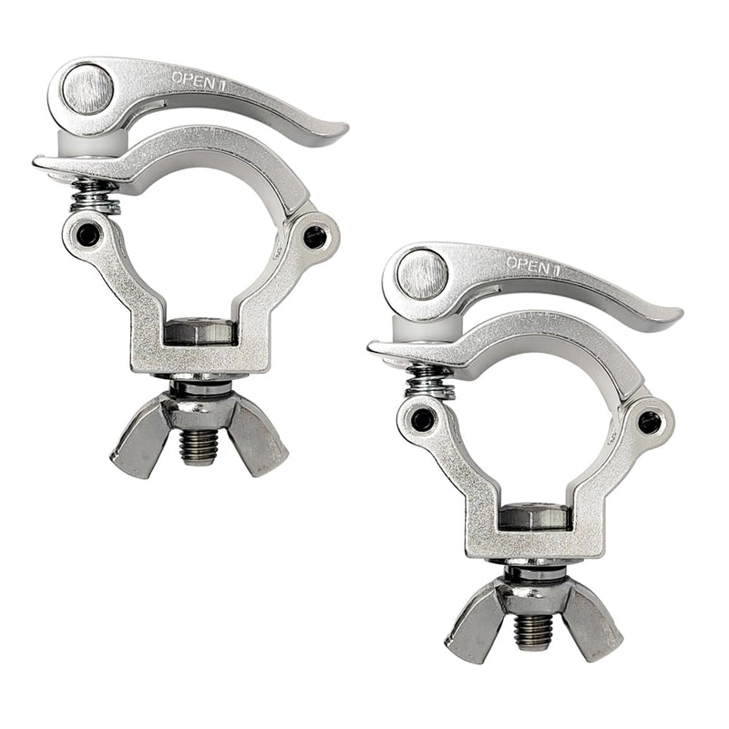 1.5" Quick Release Stage Lighting Clamp Aluminum Alloy Heavy Duty 165lbs DJ Light Pipe Clamps Fit Pipe OD 36-39mm