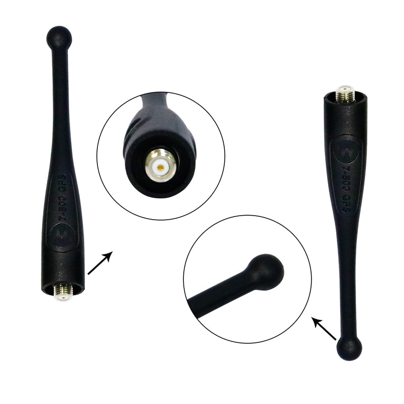 6Pack NAR6595A Stubby Antenna Compatible with Motorola APX & DP Series Radios - 4-Inch Short Antenna with GPS, Compatible with APX6000, APX7000, APX4000, DP3400, DP4400, DP4600