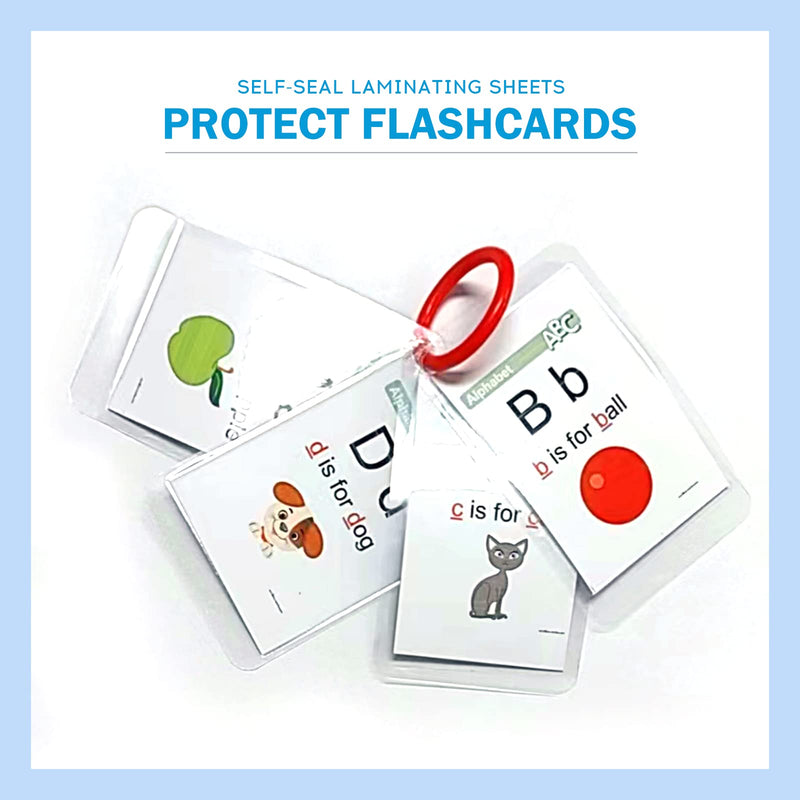 Uinkit Self Sealing Laminating Pouches Self Adhesive Laminating Sheets for Cards 2.6x3.9inches 50Pack 10Mil Thick Gloss Finish No Machine Need (2.6x3.9Inchesx50Pack) 2.6x3.9Inchesx50Pack