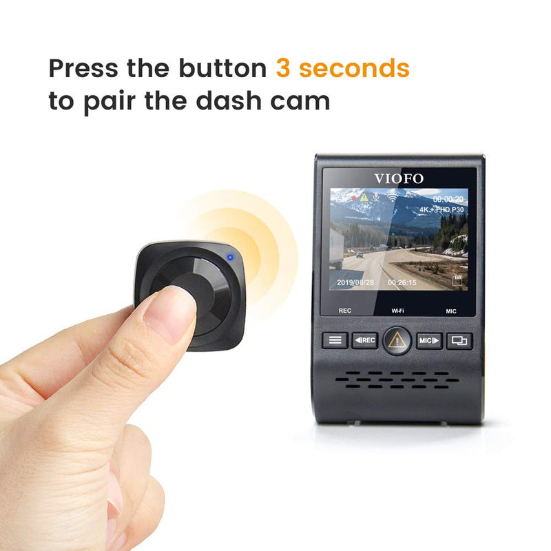 VIOFO Wireless Bluetooth Remote Control for VS1/ A229 Pro/ A229Plus/ A119 Mini/ T130/ A139 Pro/ WM1/ A129 Duo / A129 Plus / A129 IR / A129 Pro Dash Cam