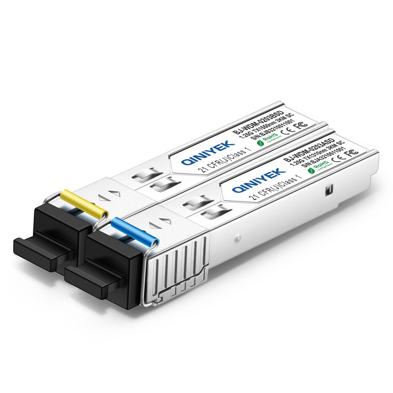 1 Pair simplex SC Module 3KM, 1.25G Single-Mode Fiber Connector, SFP-WDM-SM 1000BASE BiDi 1310nm/1550nm SFP Transceiver Module | Single-Mode Fiber Connector, SFP-WDM-SM 1000BASE BiDi 1310nm/1550nm SFP Transceiver Module, with DDM 1.25G BIDI SC