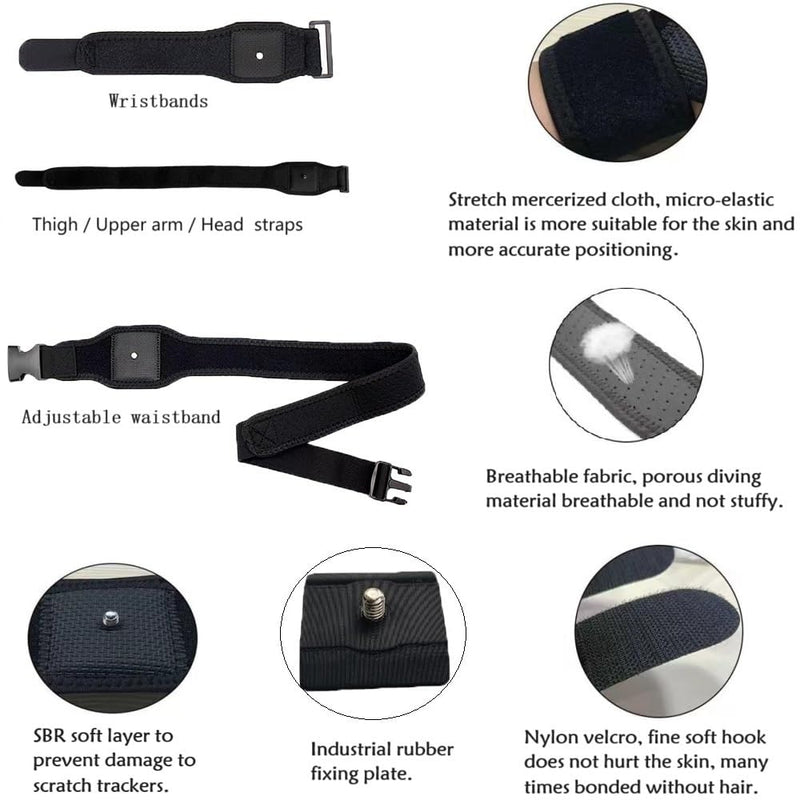 HTC Vive Full Body trackers Belt, trackers Fixed Belt, for Virtual Reality, Tundra Tracker Straps,1 Belt, 2 Bowl Straps, 2 Thigh Straps.
