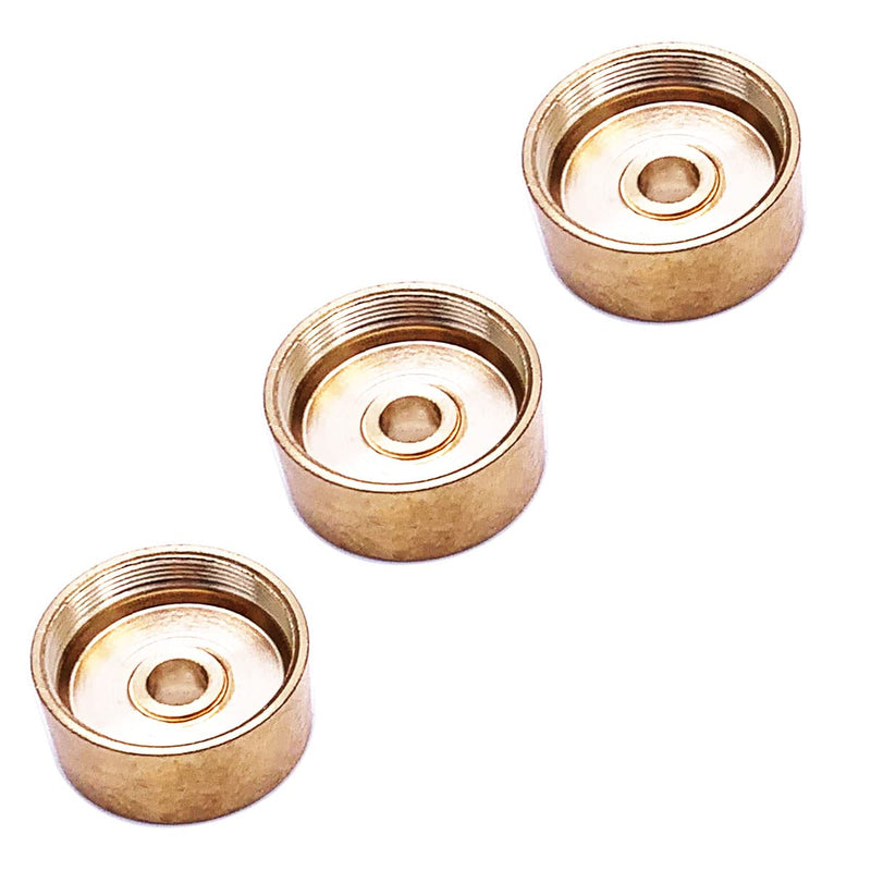 9pcs Trumpet Trim Kit Bach Trumpet Bottom Valve Cap Weighted for Improving the Sound MEDIUM, Raw Brass